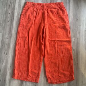 Old Navy Wide Leg Comfort Waistband 100% Cotton Pull On Casual  Pants Size XL